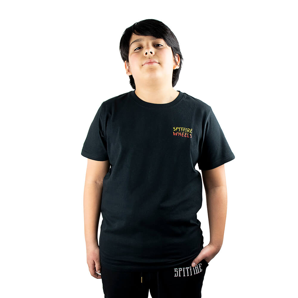 POLERA MANGA CORTA NIÑO JUVENIL SPITFIRE BIGHEAD SFW NEGRA