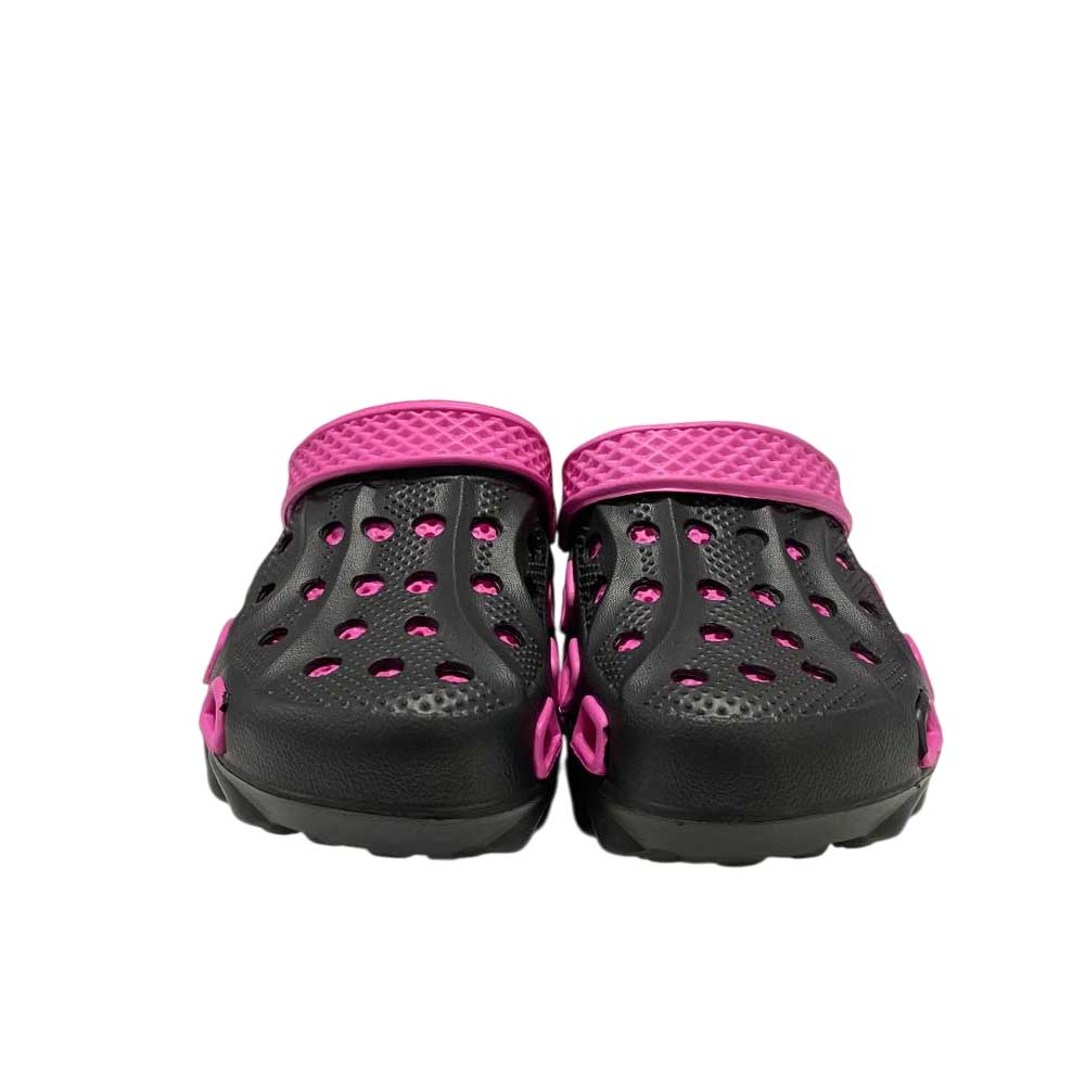 Sandalia Negro Fucsia Mujer