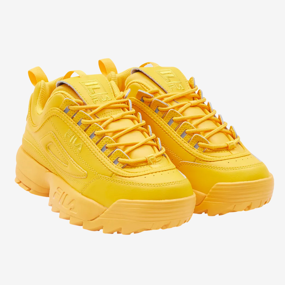 Zapatillas De Mujer Fila Disruptor II Premium Amarillo