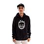 Polerón Negro Hoodie Canguro Spitfire Big Head Hombre