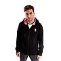 poleron full zipper con capucha jackass death formula negro rosado